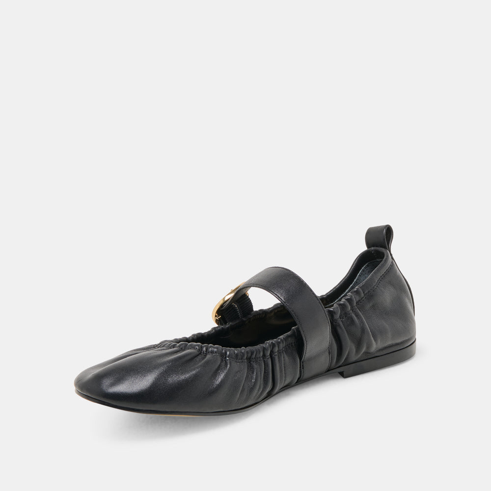 Dolce Vita SHOES | Caely Black Leather Ballet Flats