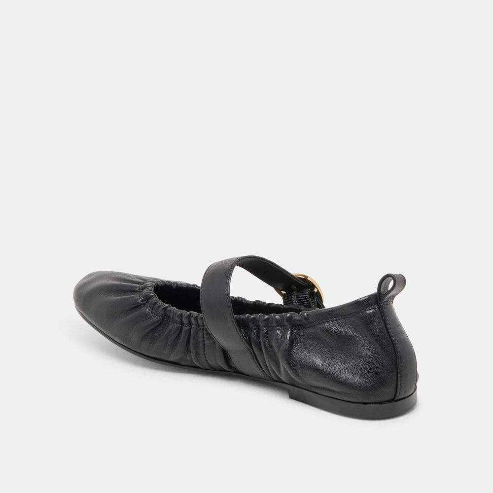 Dolce Vita SHOES | Caely Black Leather Ballet Flats