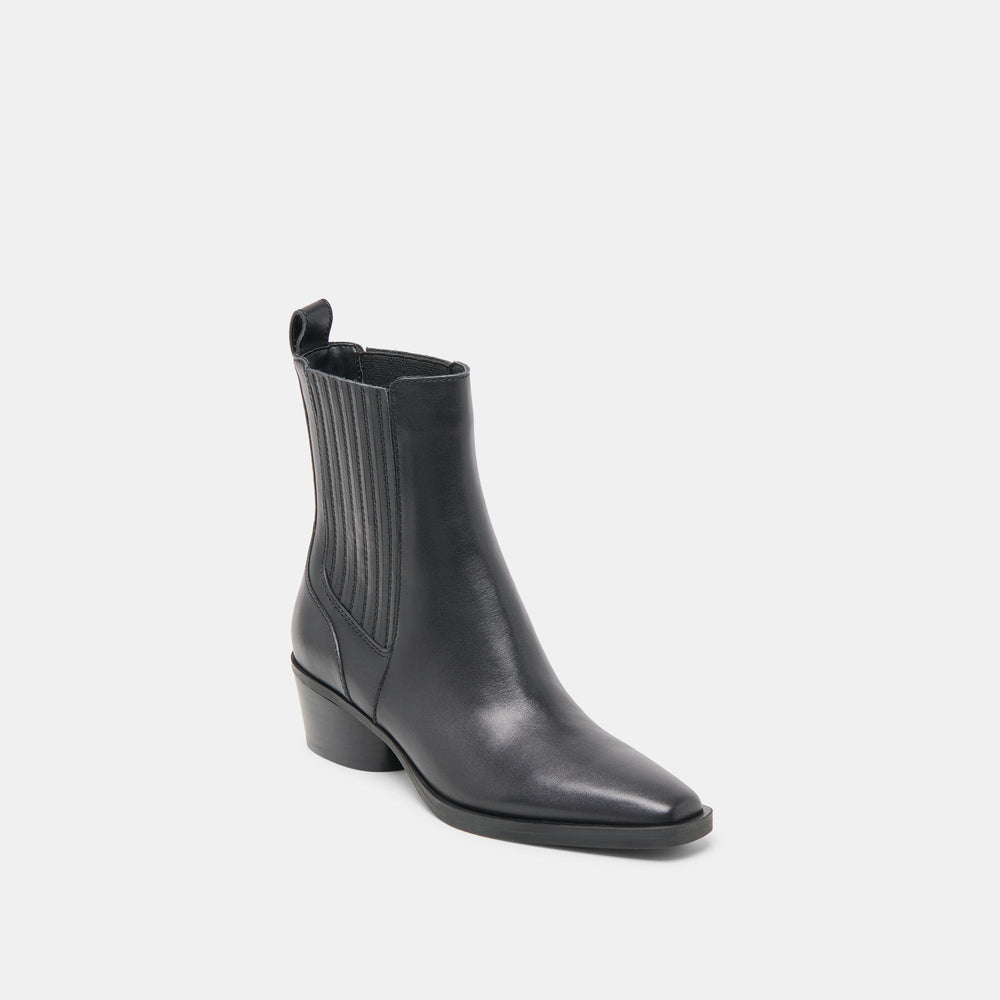 Dolce Vita SHOES | Faint H2O Waterproof Black Leather Booties