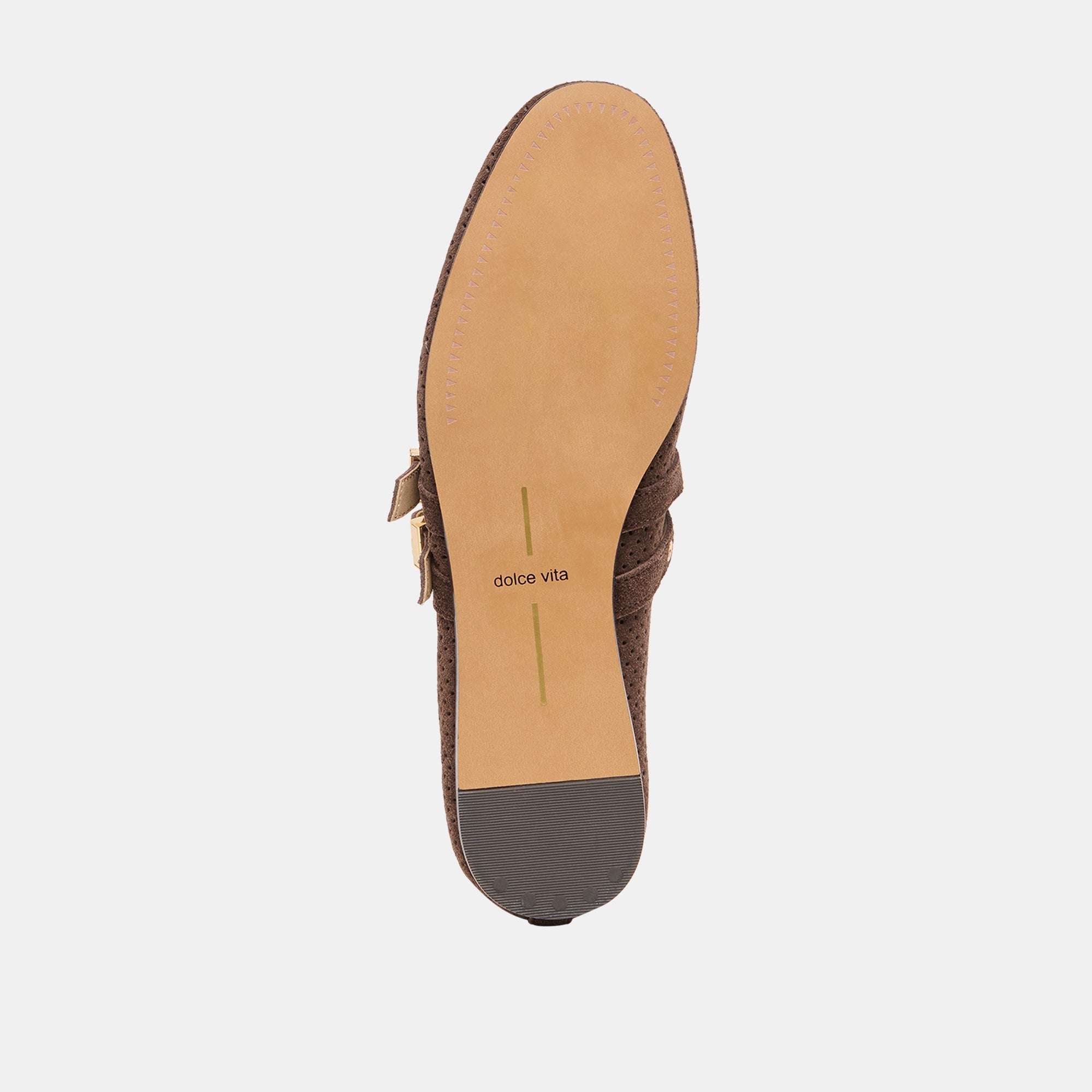 Dolce Vita SHOES | Baylee Grommet Dk Brown Perforated Suede Ballet Flats