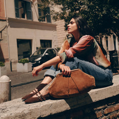 Dolce Vita SHOES | Baylee Grommet Dk Brown Perforated Suede Ballet Flats