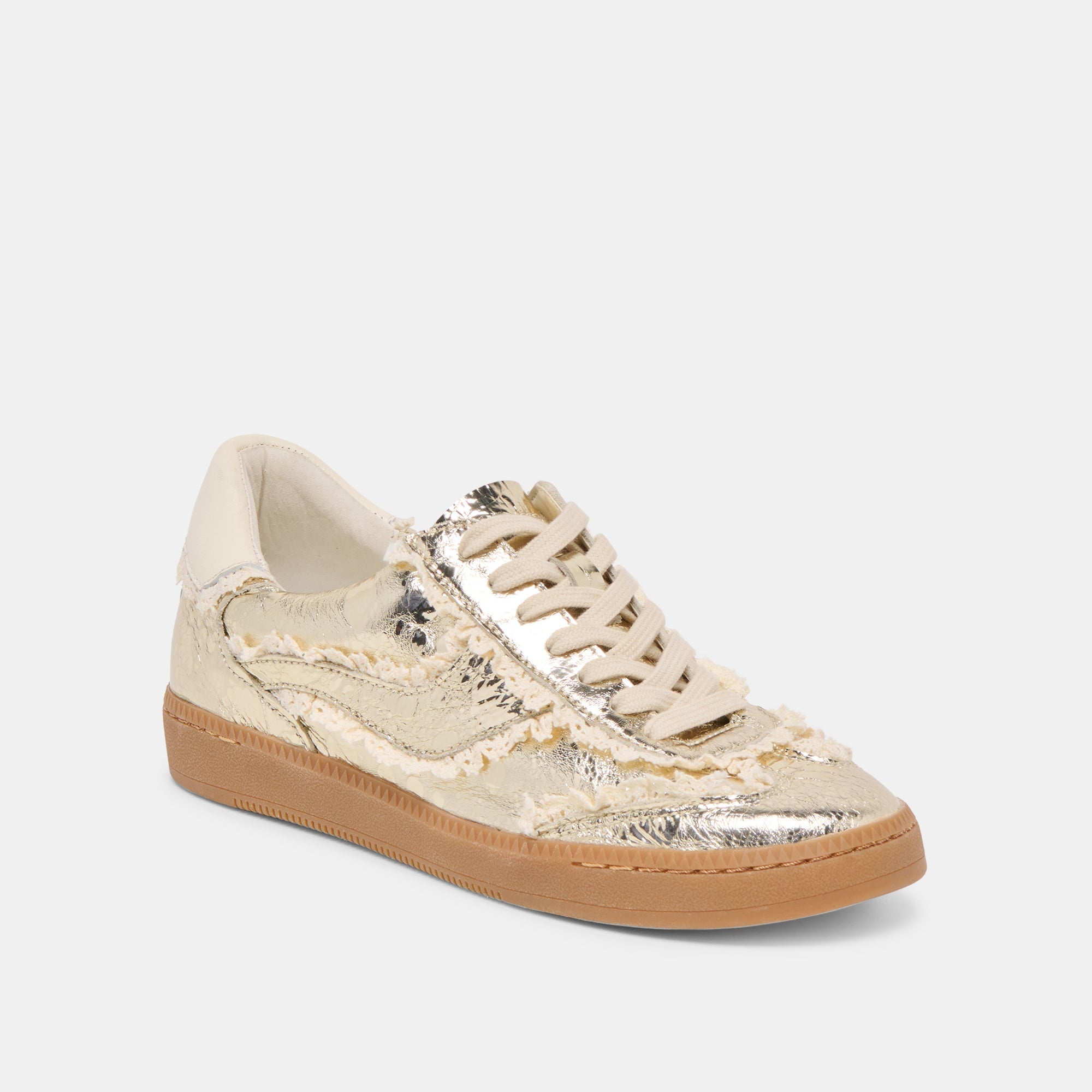 Dolce Vita SHOES | Notice Lace Platinum Distressed Leather Sneakers