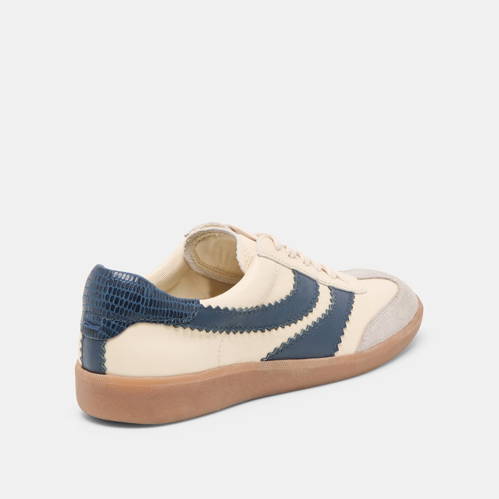 Dolce Vita SHOES | Merit White Navy Leather Sneakers