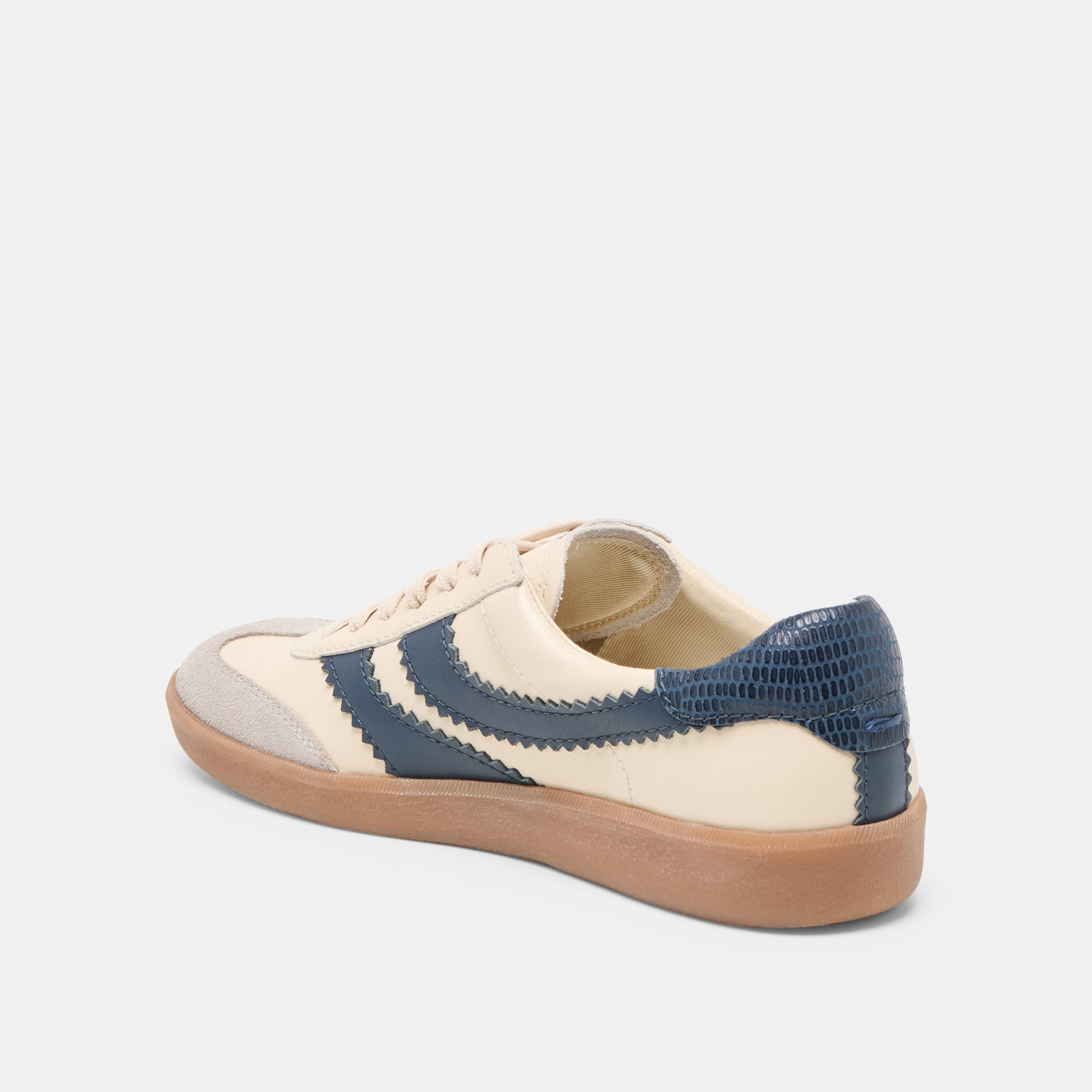 Dolce Vita SHOES | Merit White Navy Leather Sneakers