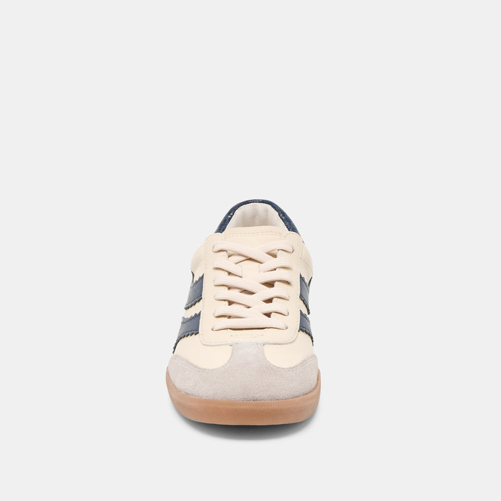 Dolce Vita SHOES | Merit White Navy Leather Sneakers