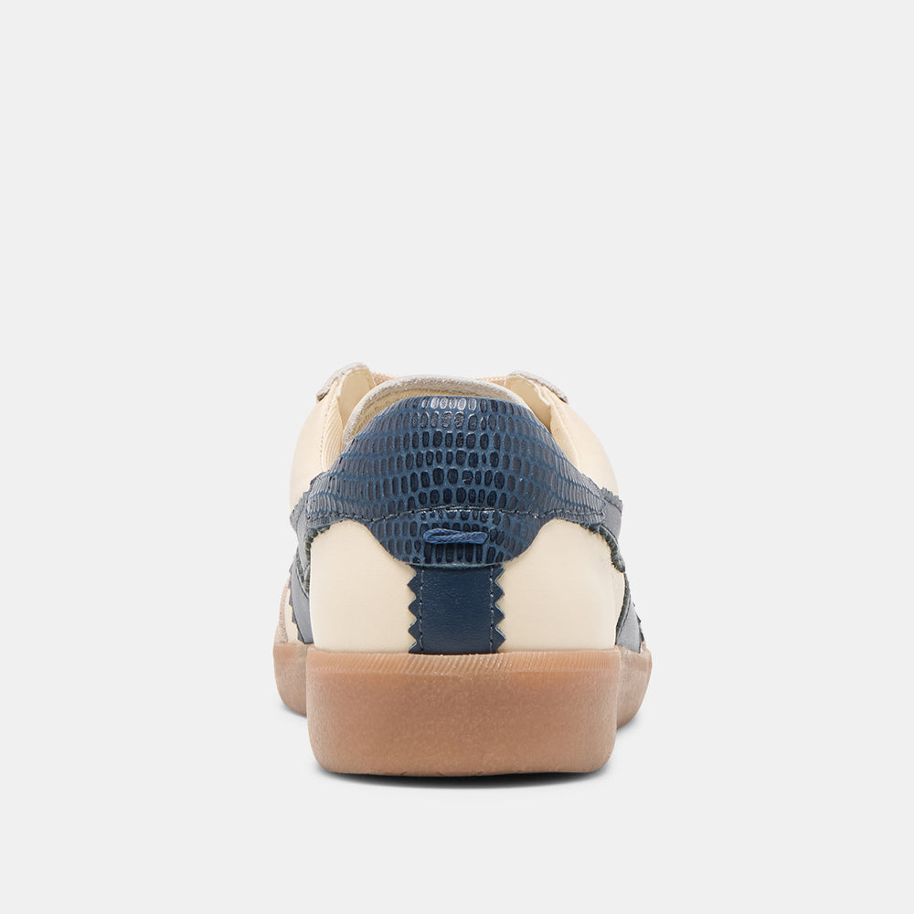 Dolce Vita SHOES | Merit White Navy Leather Sneakers