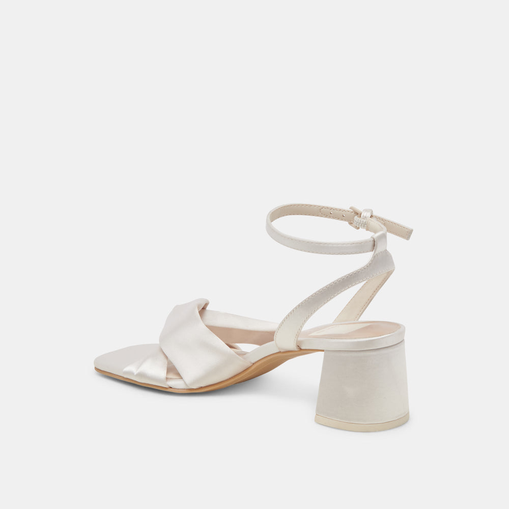 Dolce Vita SHOES | Brenna Ivory Satin Heels