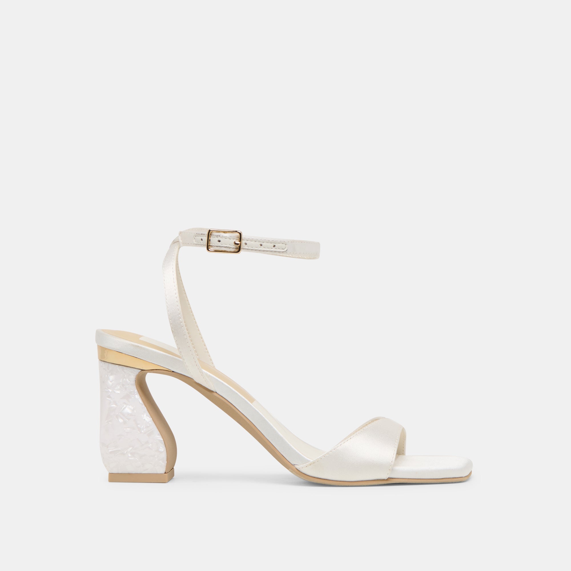 Dolce Vita SHOES | Tilda True White Satin Heels
