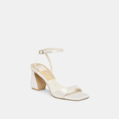 Dolce Vita SHOES | Tilda True White Satin Heels