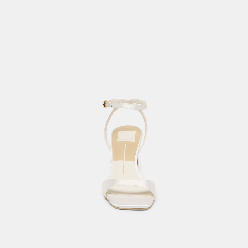 Dolce Vita SHOES | Tilda True White Satin Heels