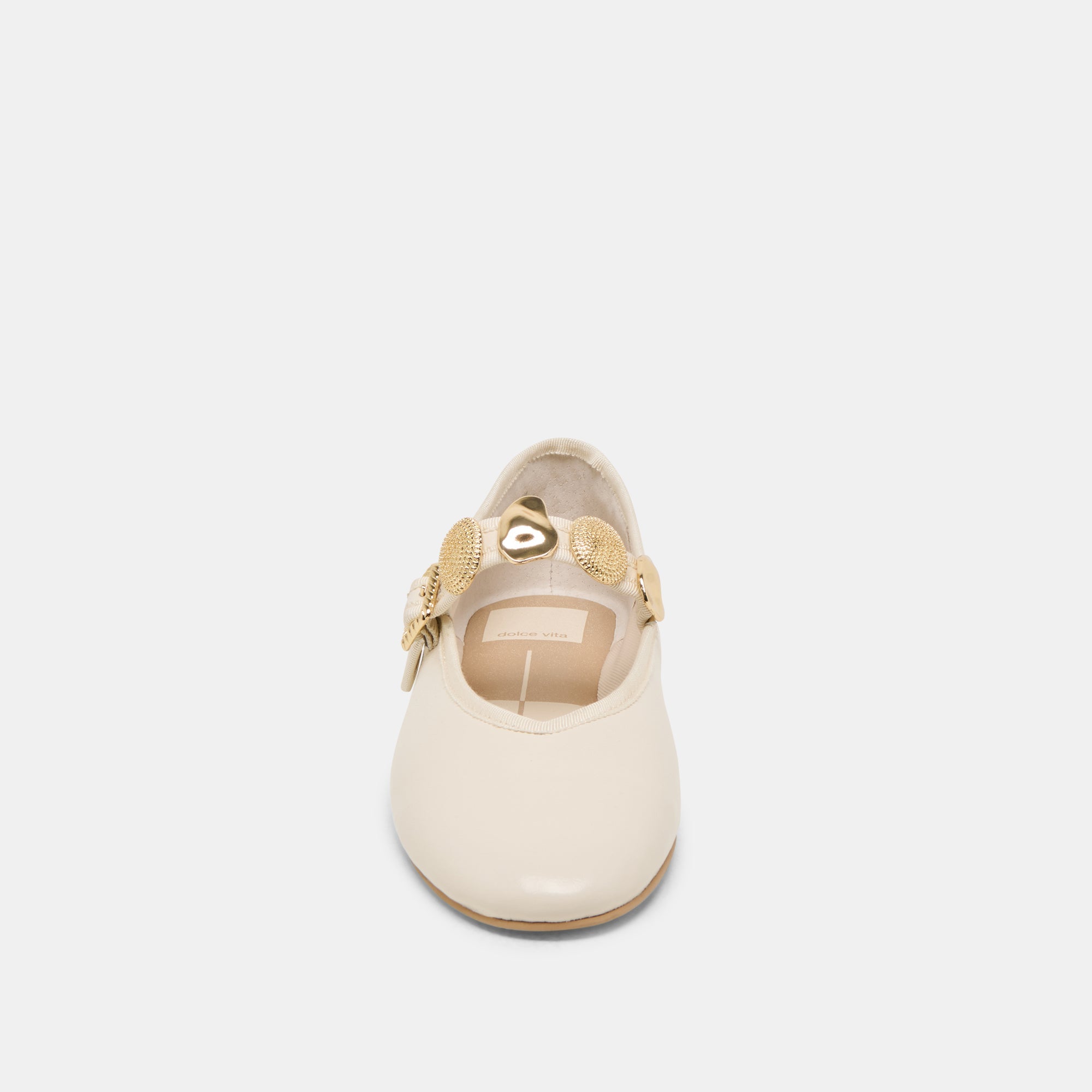 Dolce Vita SHOES | Relan Off White Leather Ballet Flats