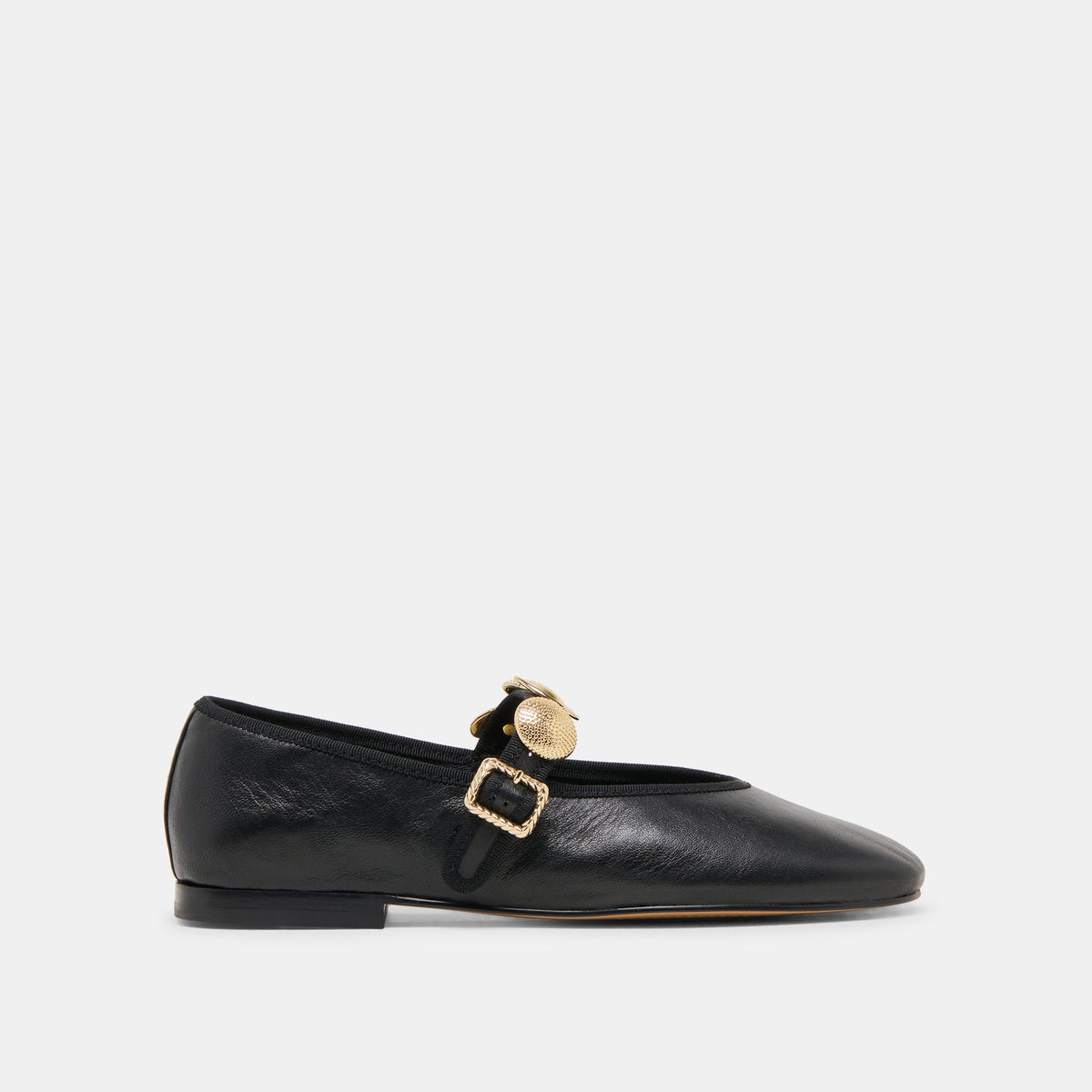 Dolce Vita SHOES | Relan Black Leather Ballet Flats