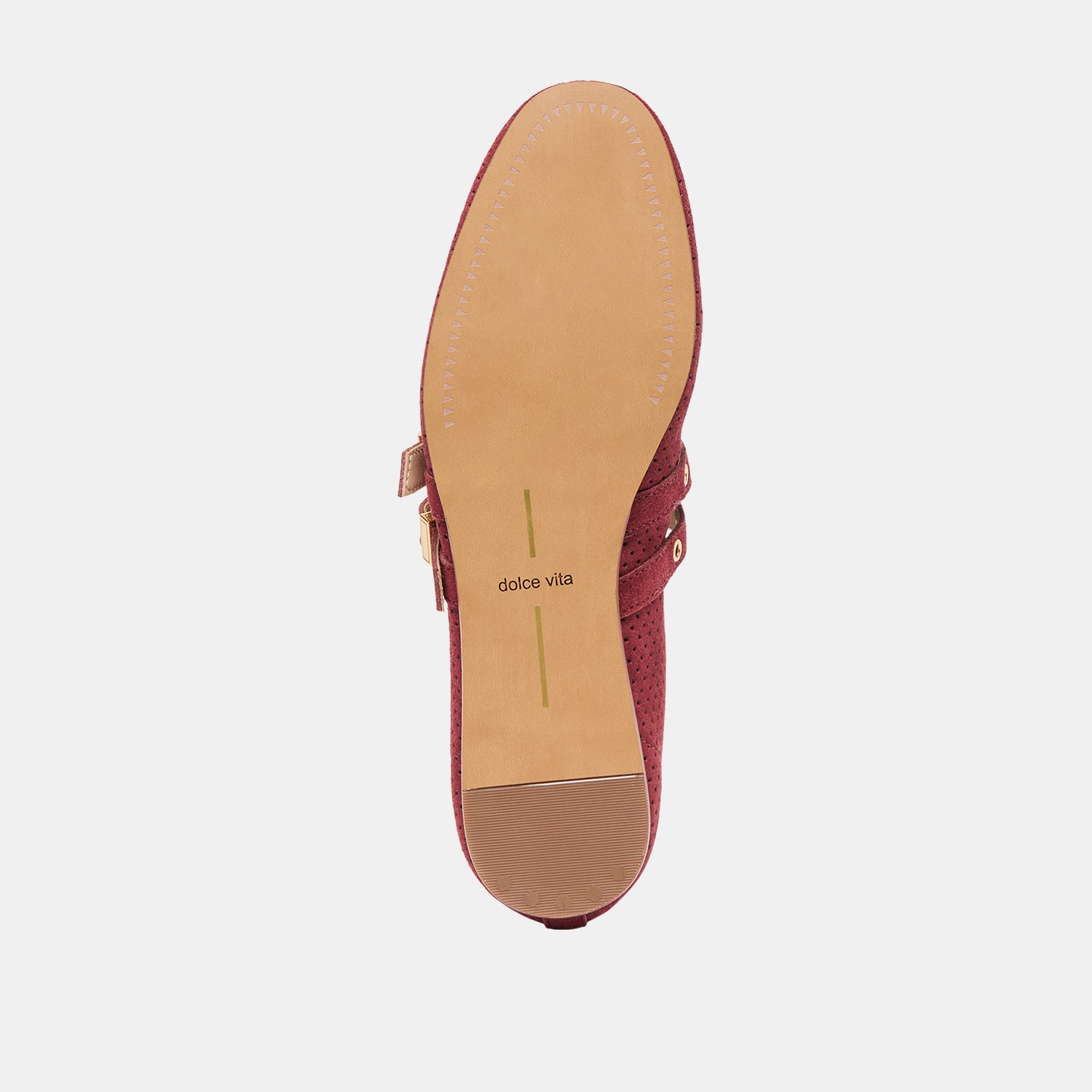 Dolce Vita SHOES | Baylee Grommet Oxblood Perforated Suede Ballet Flats