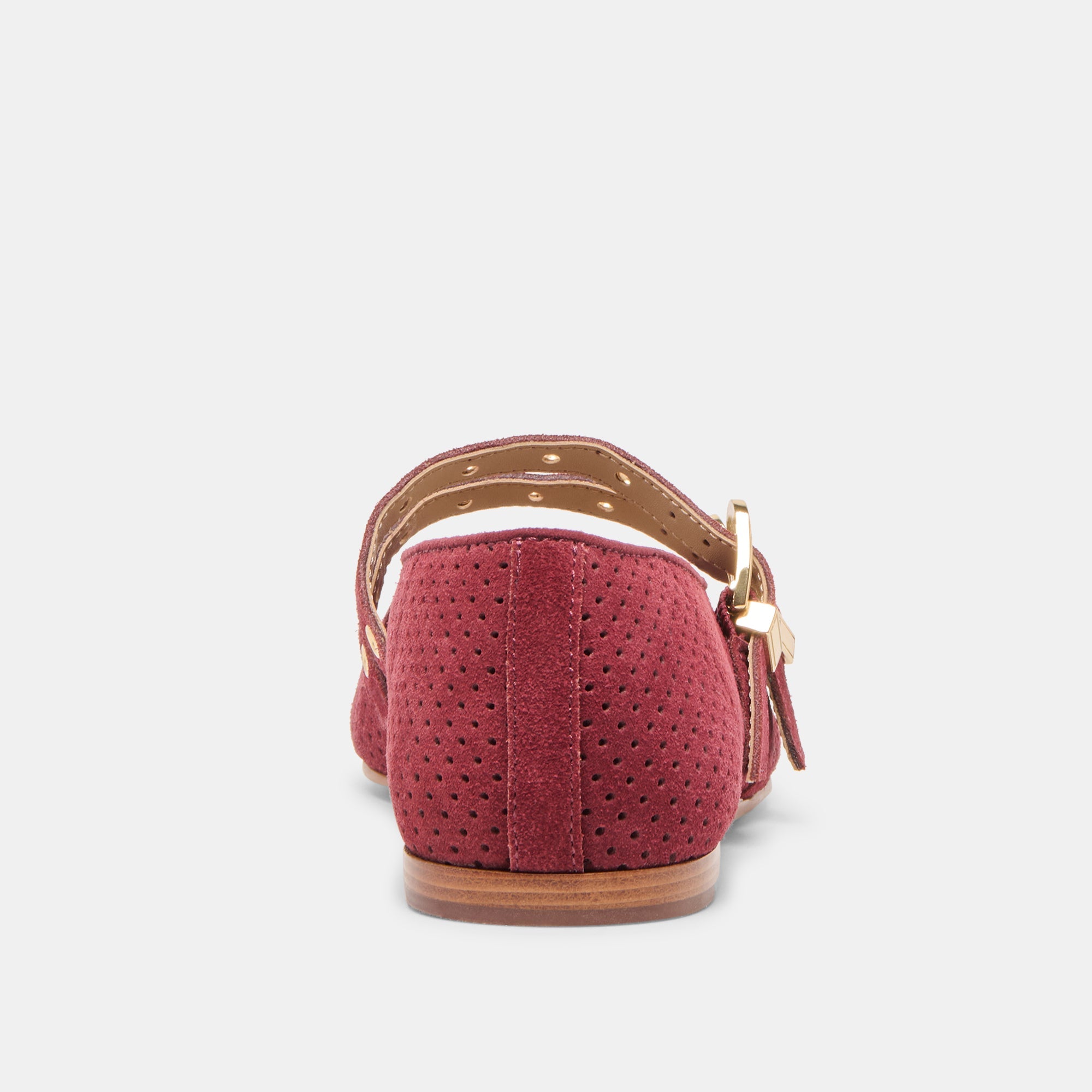 Dolce Vita SHOES | Baylee Grommet Oxblood Perforated Suede Ballet Flats