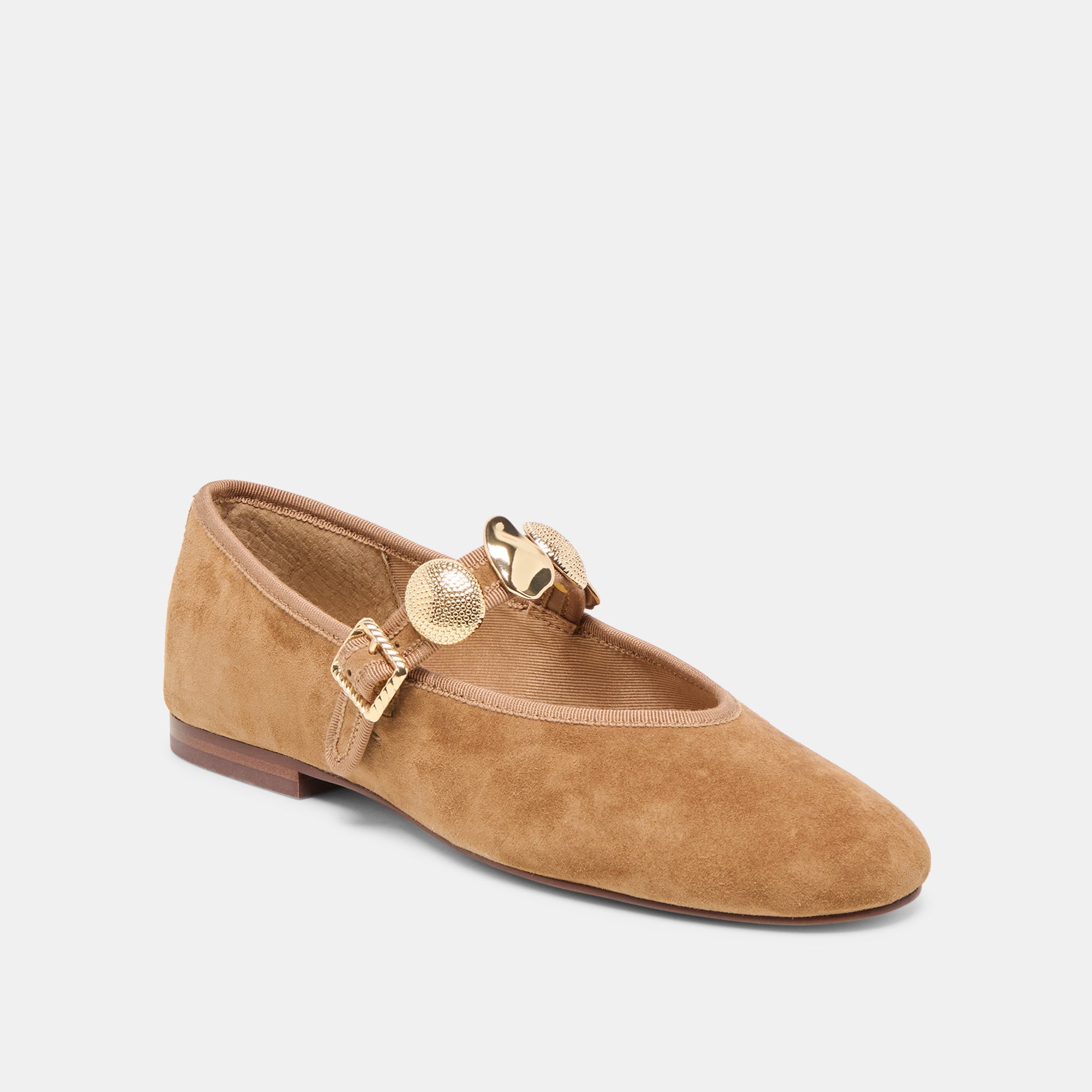 Dolce Vita SHOES | Relan Lt Brown Suede Ballet Flats