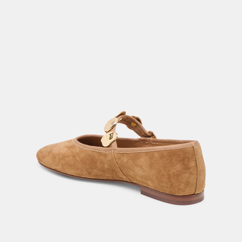 Dolce Vita SHOES | Relan Lt Brown Suede Ballet Flats