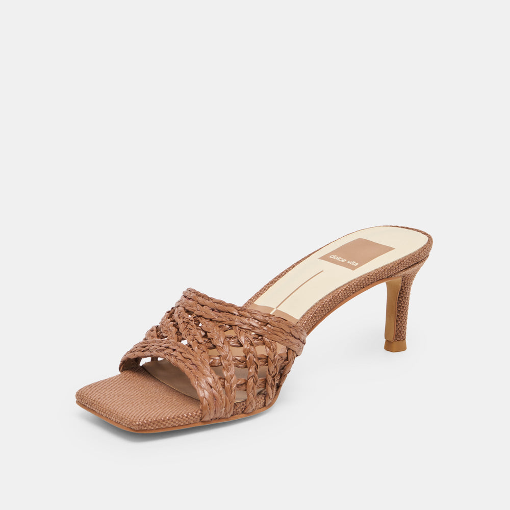 Dolce Vita SHOES | Bowen Cognac Raffia Heels