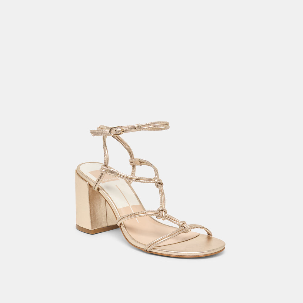 Dolce Vita SHOES | Fizzy Gold Leather Heels