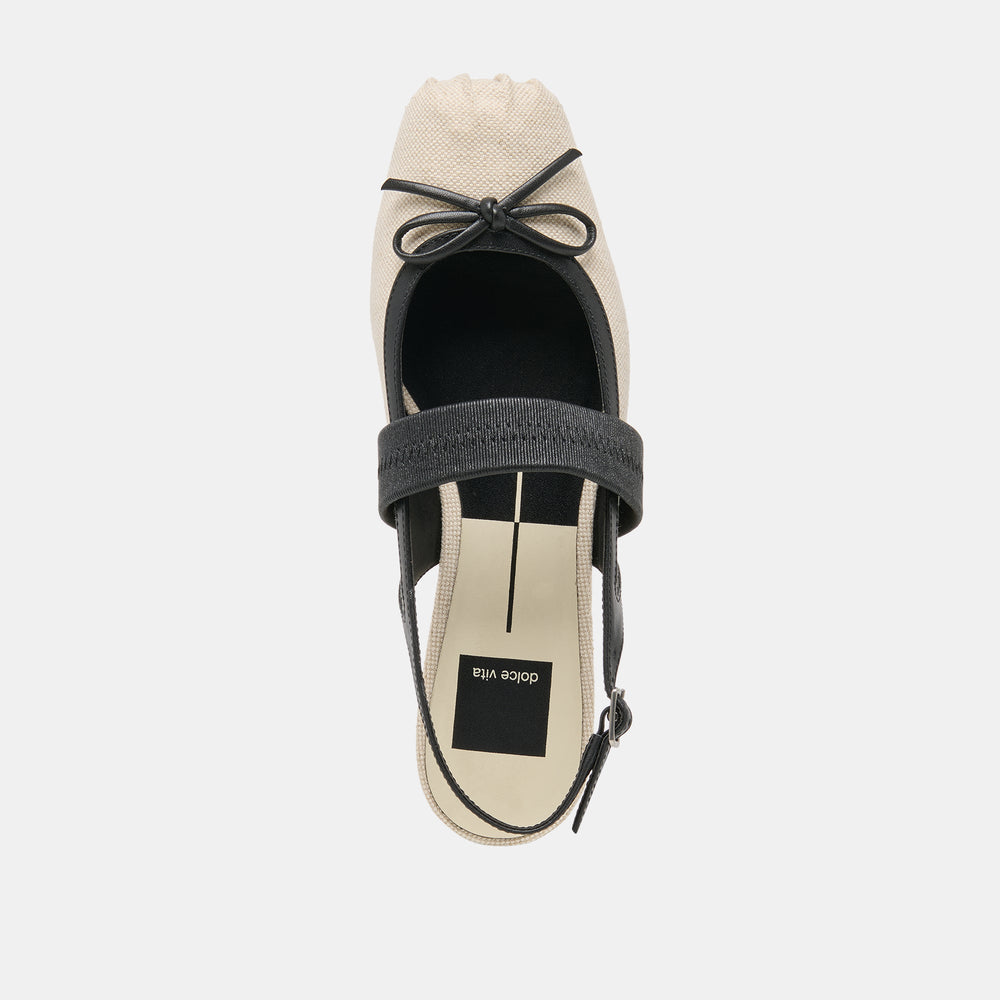 Dolce Vita SHOES | Grifan Natural Black Linen Flats
