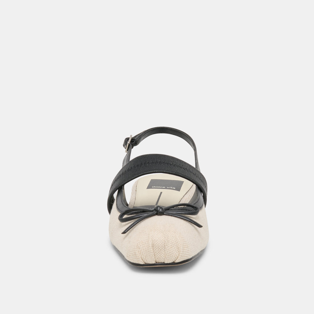 Dolce Vita SHOES | Grifan Natural Black Linen Flats