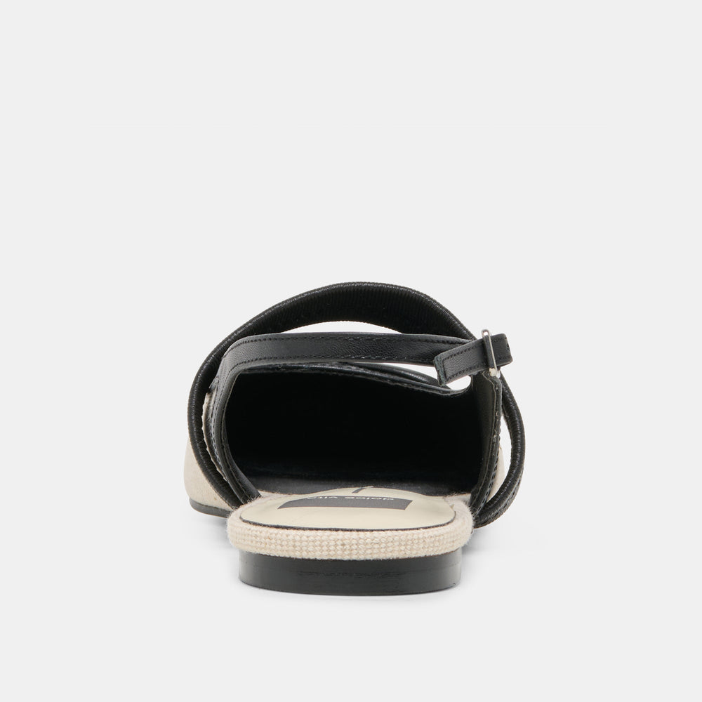 Dolce Vita SHOES | Grifan Natural Black Linen Flats
