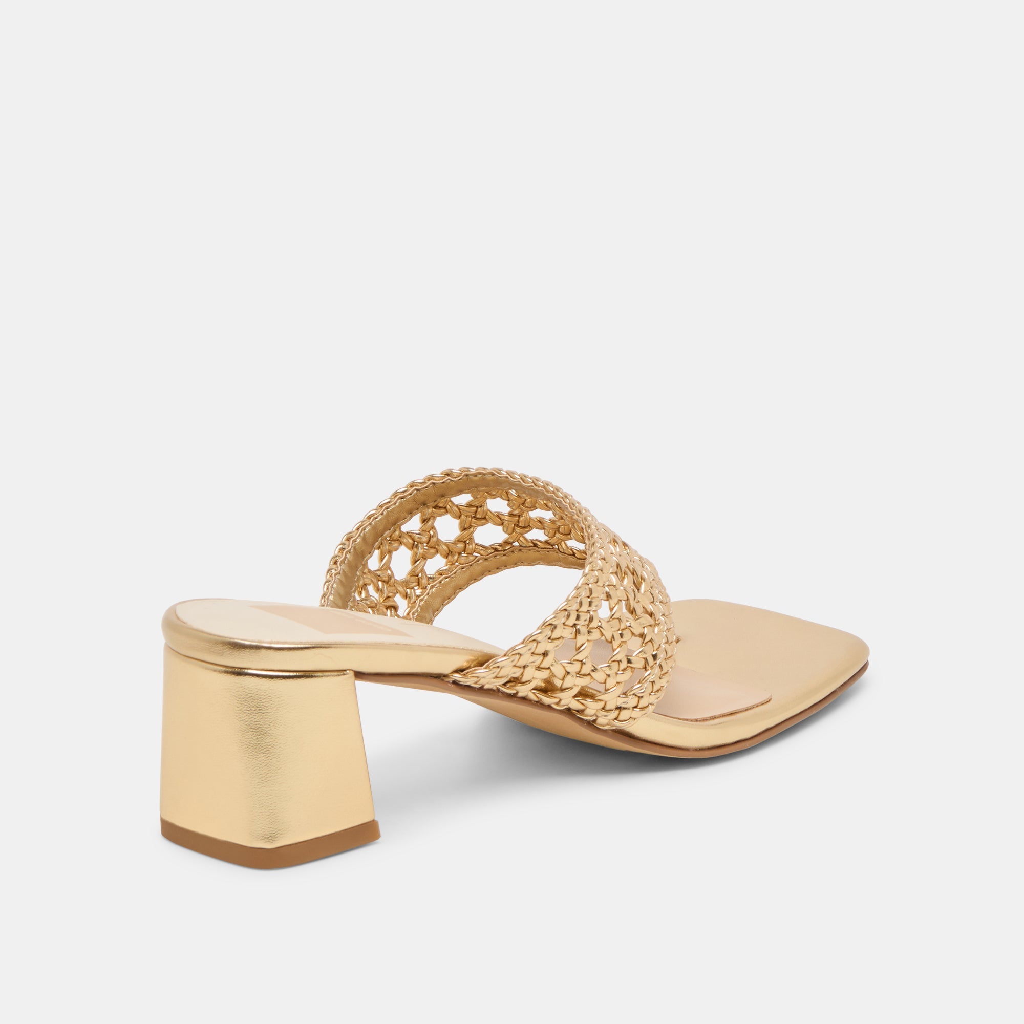 Dolce Vita SHOES | Barlo Gold Woven Stella Heels