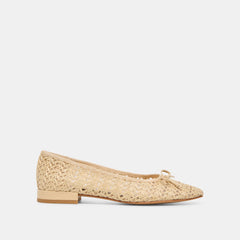 Dolce Vita SHOES | Ulicia Lt Natural Cross Hatch Raffia Ballet Flats