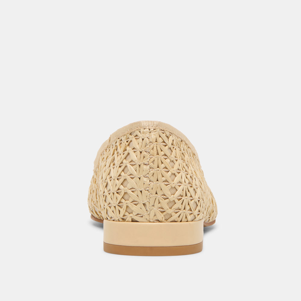 Dolce Vita SHOES | Ulicia Lt Natural Cross Hatch Raffia Ballet Flats