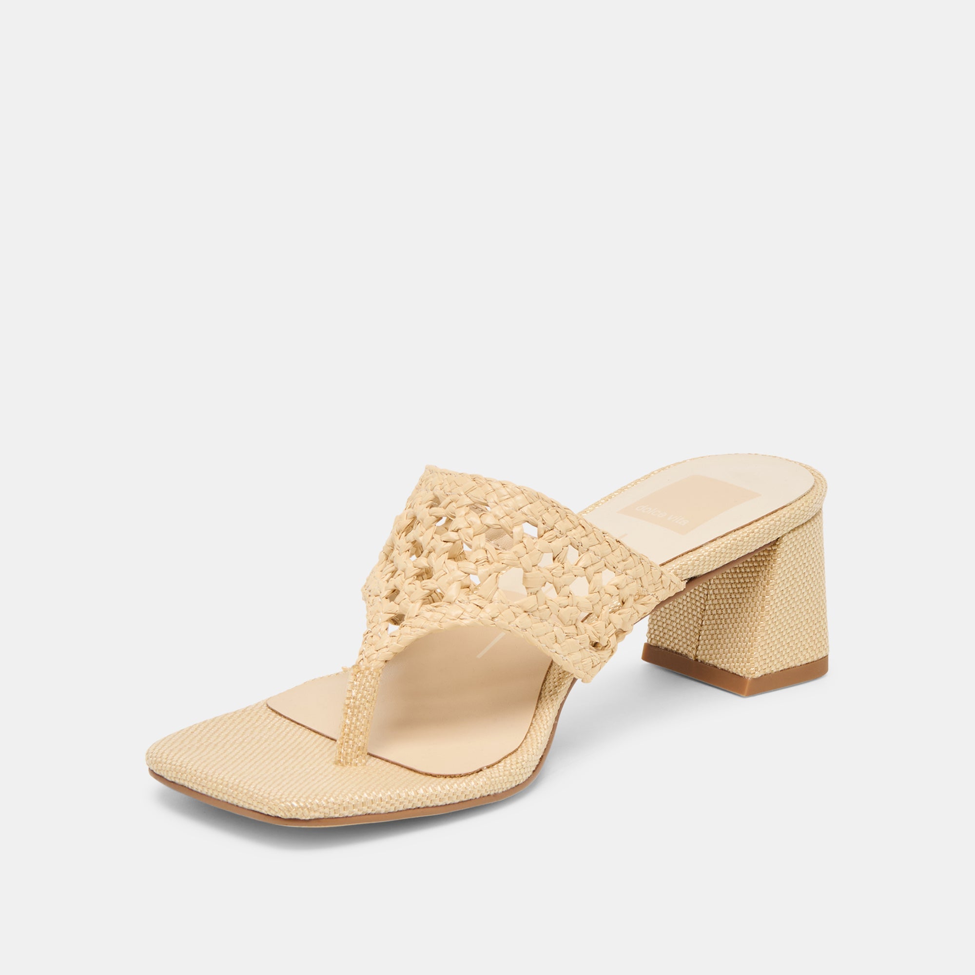 Dolce Vita SHOES | Barlo Lt Natural Woven Raffia Heels