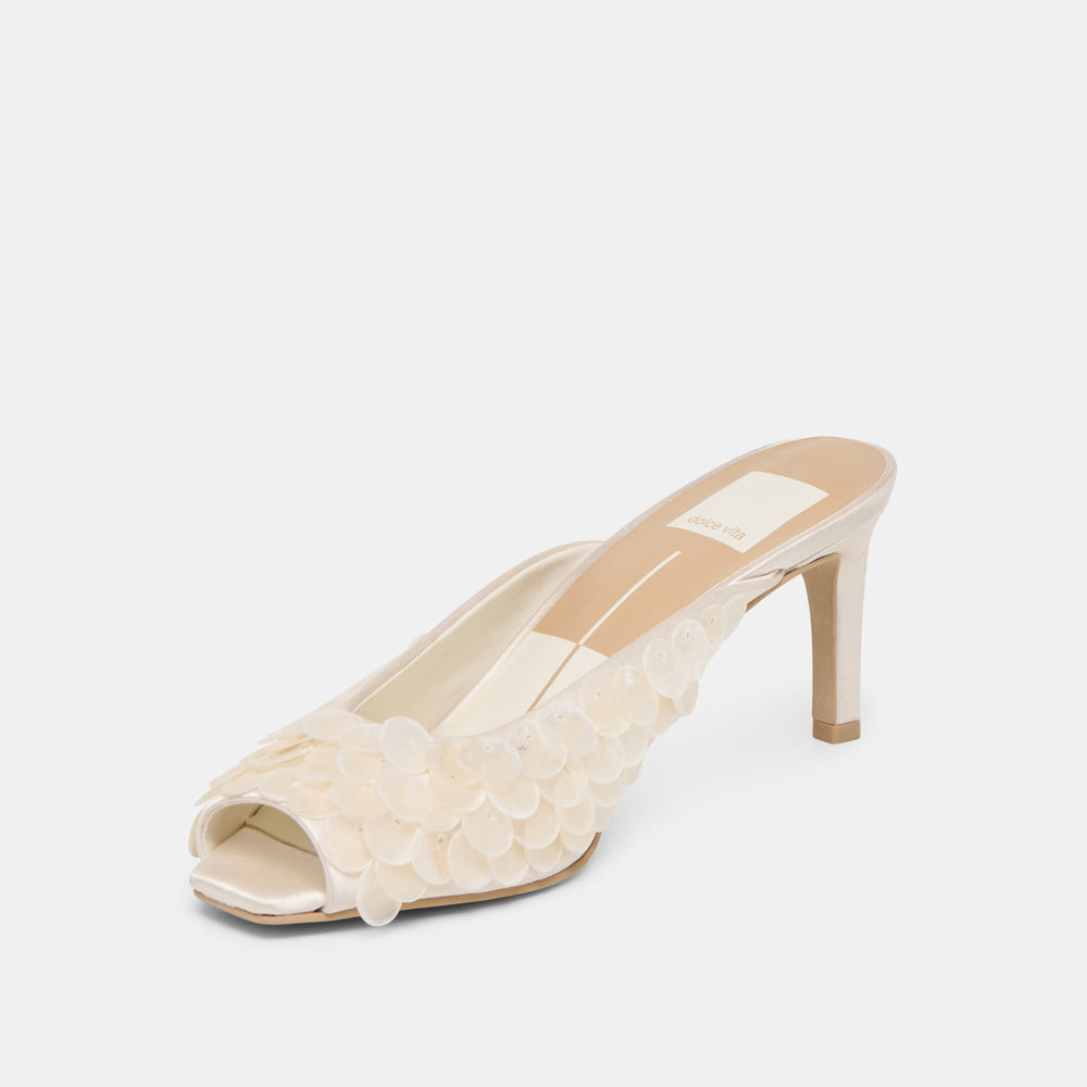Dolce Vita SHOES | Samary Confetti Off White Satin Heels