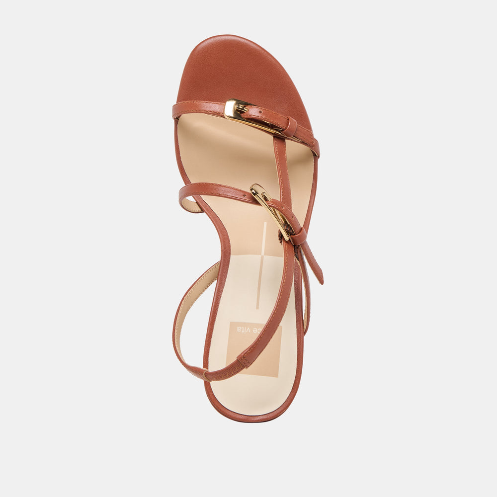 Dolce Vita SHOES | Faye Cognac Leather Heels