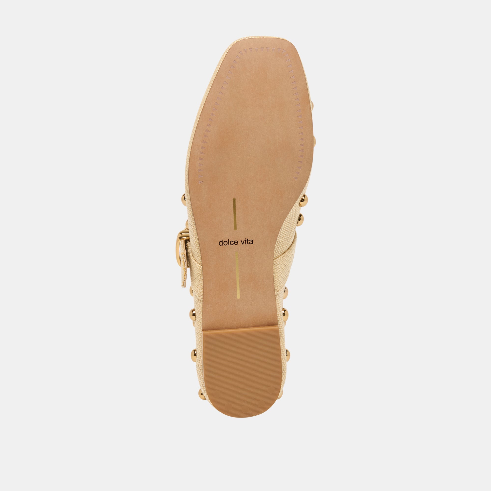 Dolce Vita SHOES | Mikel Stud Lt Natural Raffia Ballet Flats