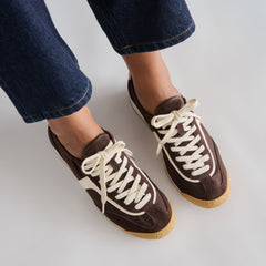 Dolce Vita SHOES | Sariya Dk Brown Nylon Sneakers