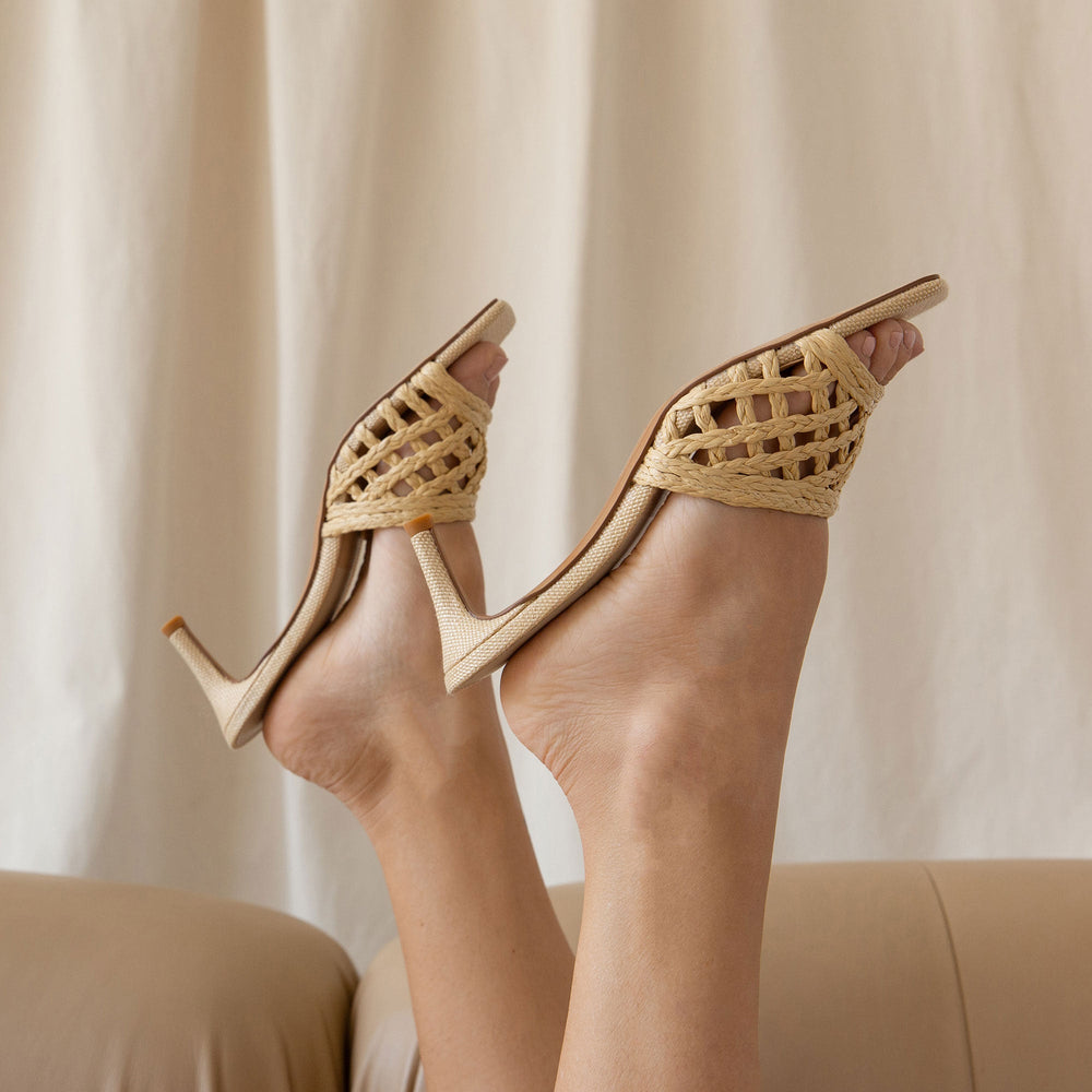 Dolce Vita SHOES | Bowen Lt Natural Raffia Heels