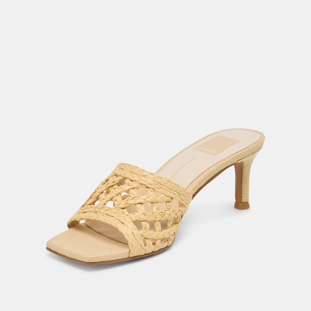 Dolce Vita SHOES | Bowen Lt Natural Raffia Heels