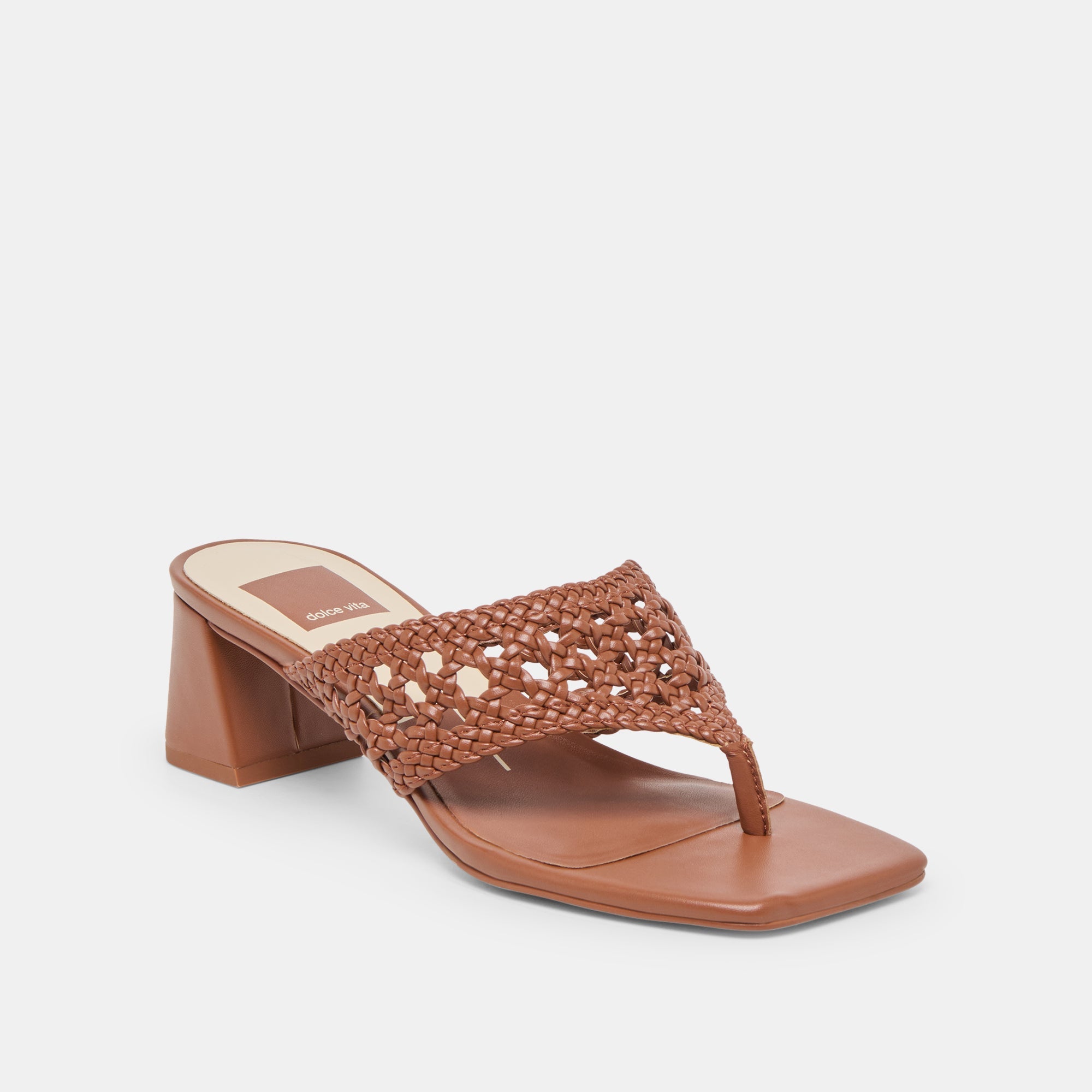 Dolce Vita SHOES | Barlo Cognac Woven Stella Heels