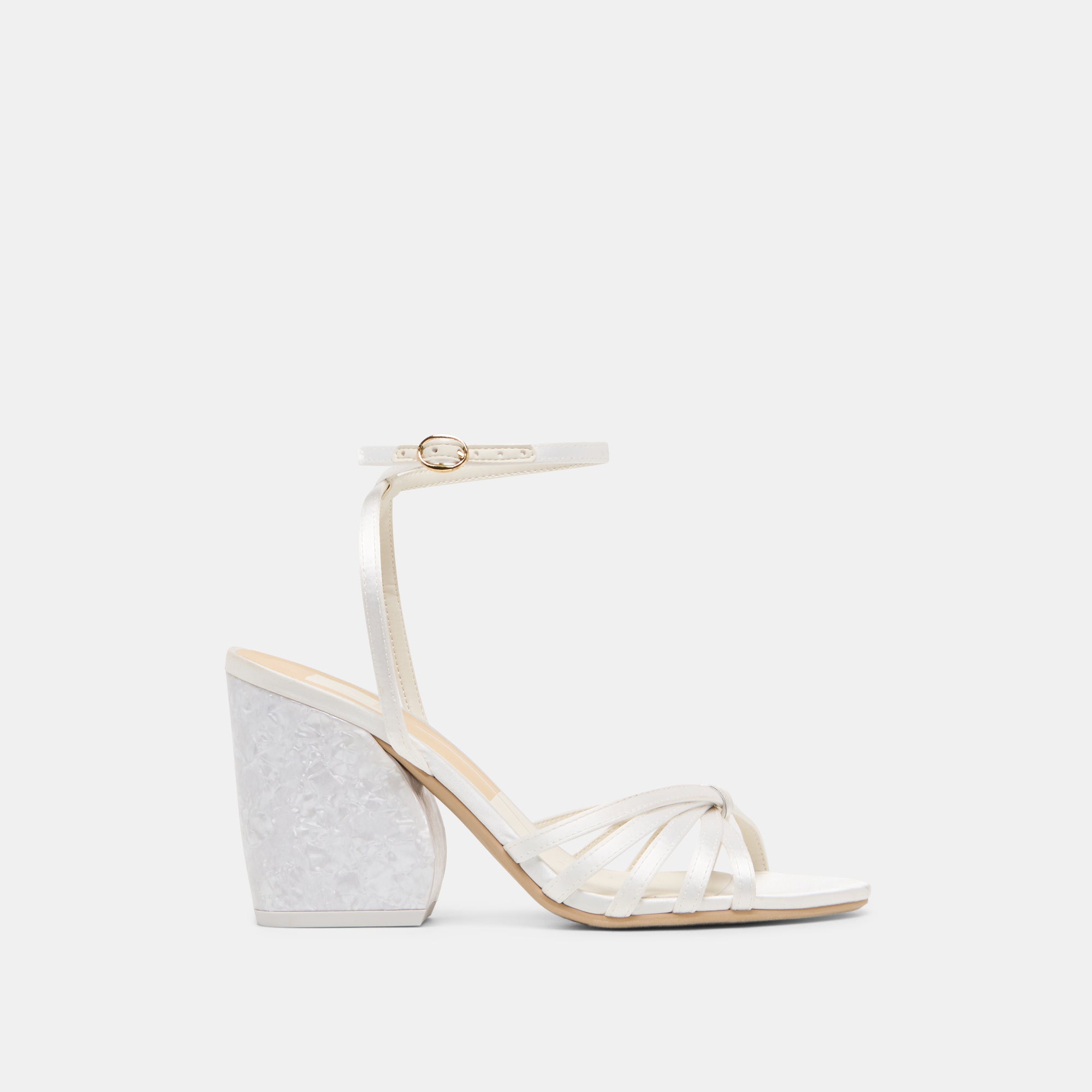 Dolce Vita SHOES | Ronica True White Satin Heels