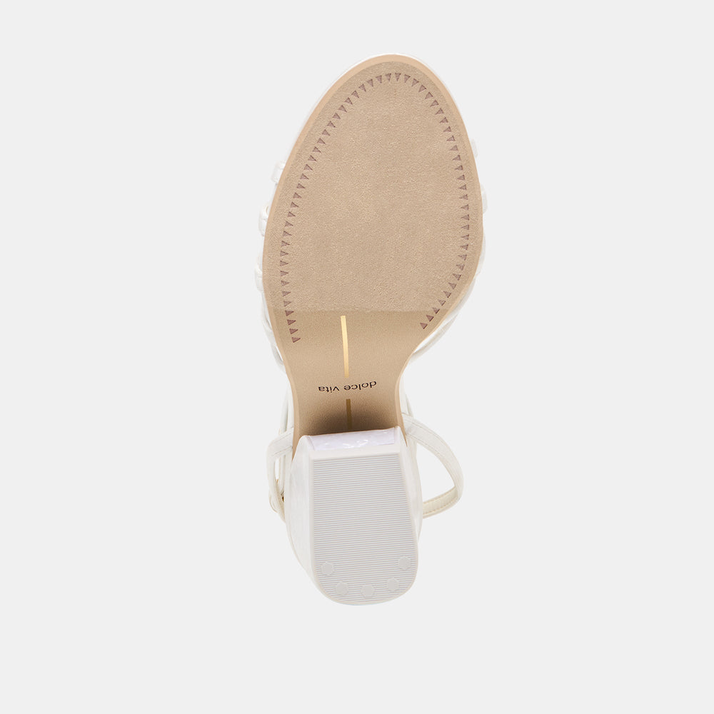 Dolce Vita SHOES | Ronica True White Satin Heels
