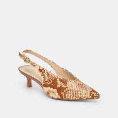 Dolce Vita SHOES | Alenna Brown Snake Calf Hair Heels