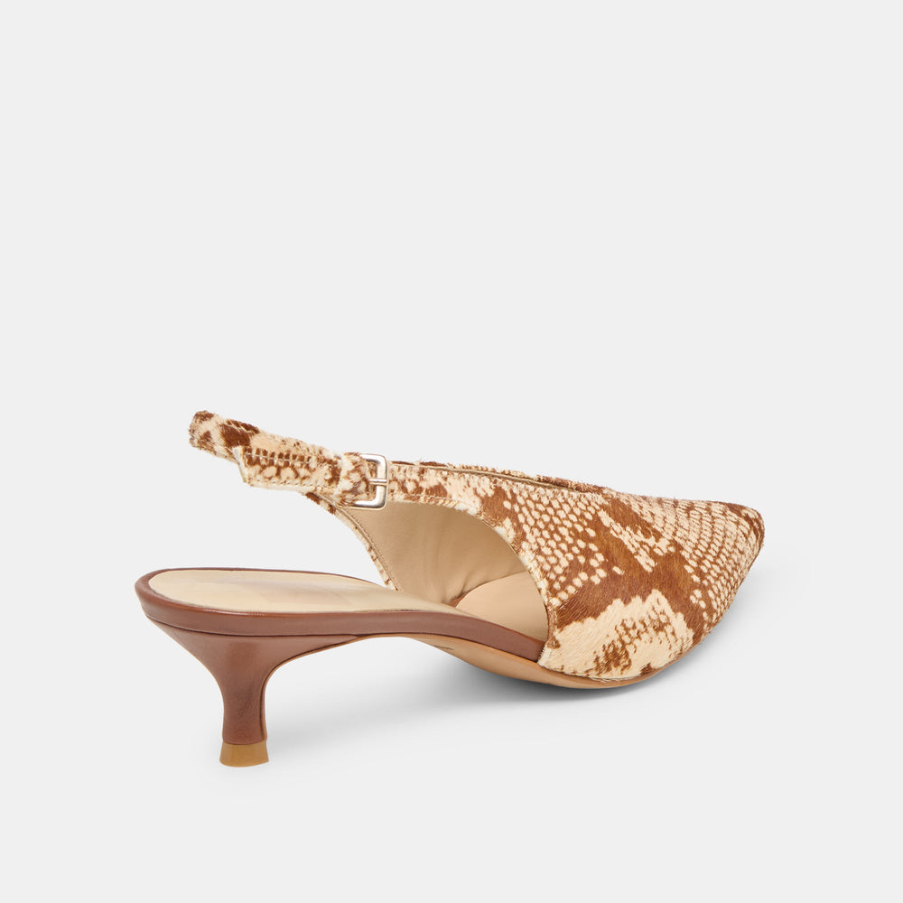 Dolce Vita SHOES | Alenna Brown Snake Calf Hair Heels