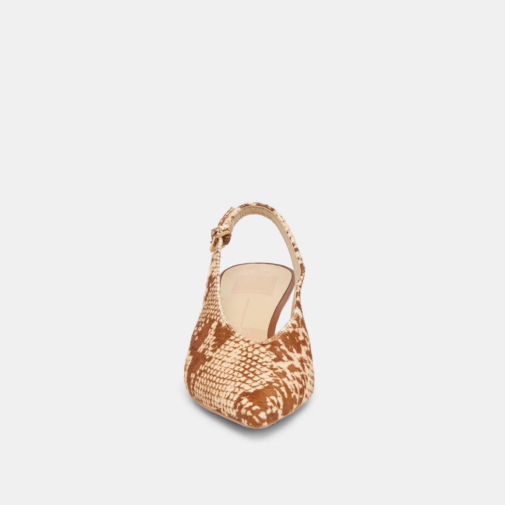 Dolce Vita SHOES | Alenna Brown Snake Calf Hair Heels