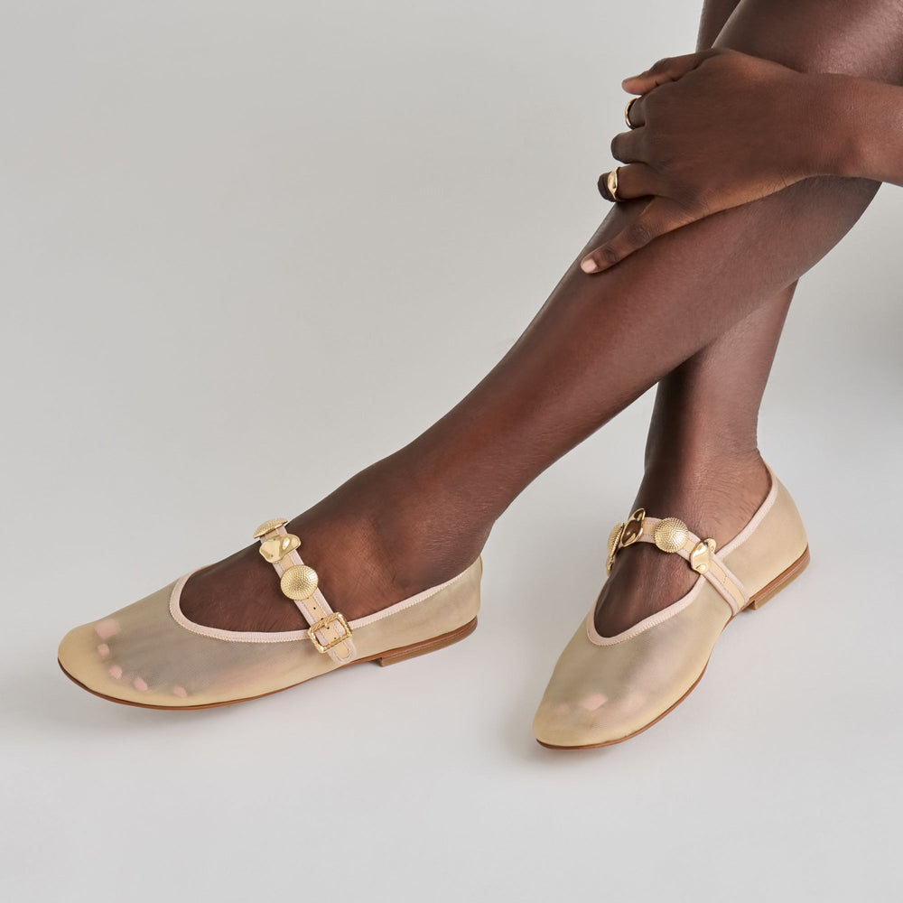 Dolce Vita SHOES | Relan French Vanilla Mesh Ballet Flats