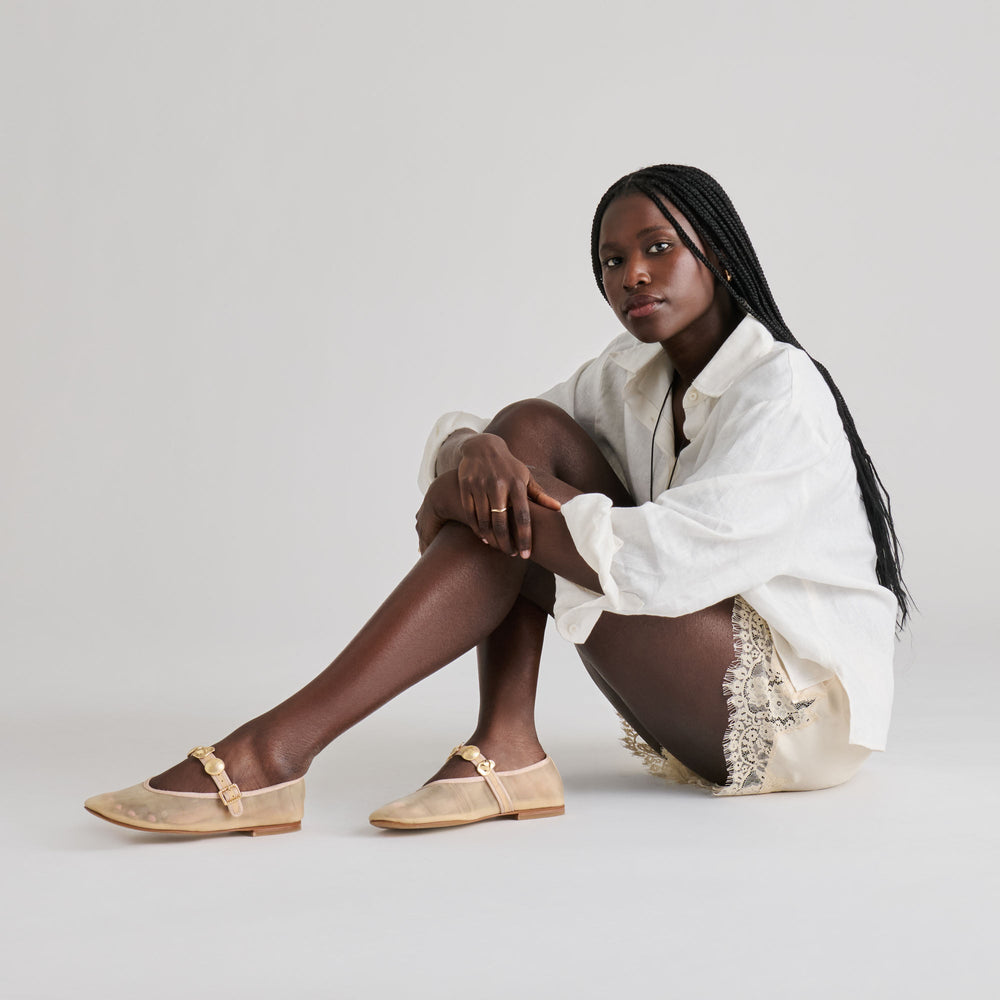 Dolce Vita SHOES | Relan French Vanilla Mesh Ballet Flats