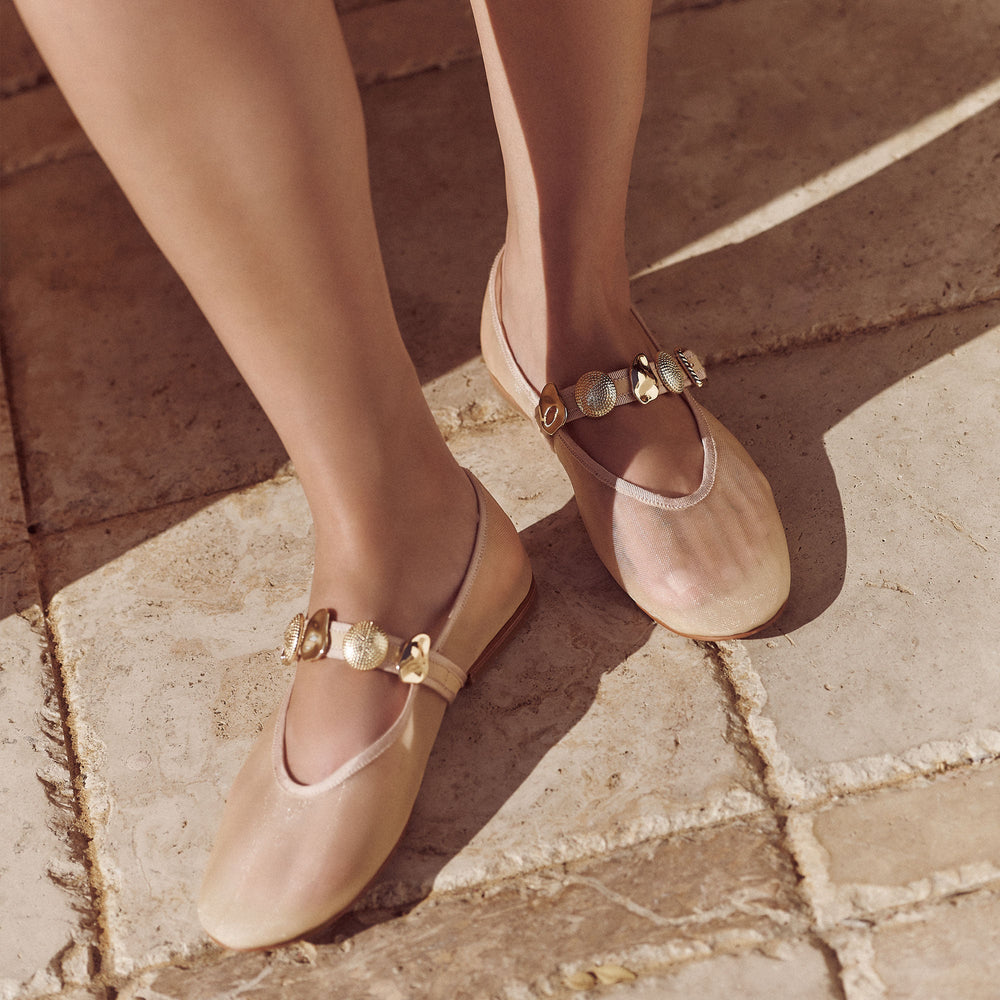 Dolce Vita SHOES | Relan French Vanilla Mesh Ballet Flats