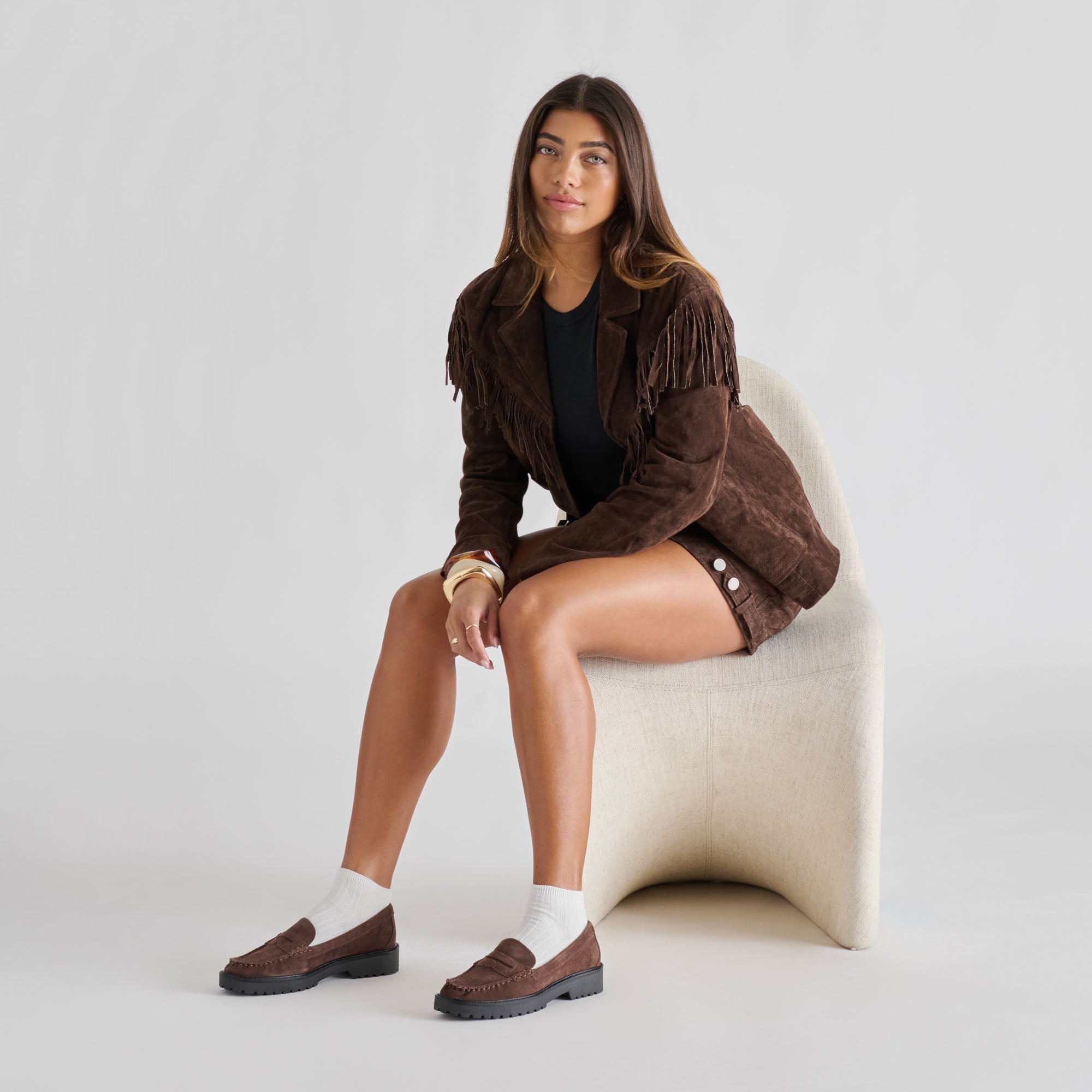 Dolce Vita SHOES | Merek Dk Brown Suede Loafers
