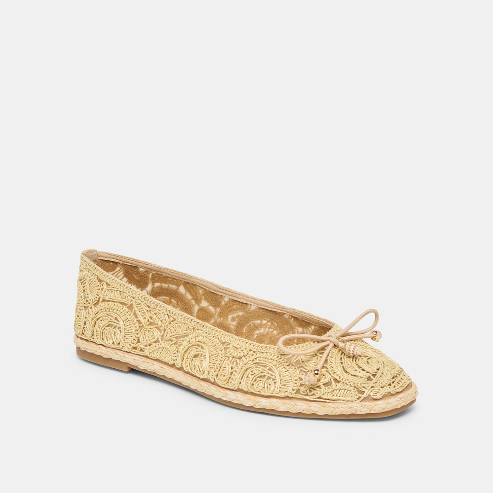 Dolce Vita SHOES | Tianna Lt Natural Raffia Lace Ballet Flats