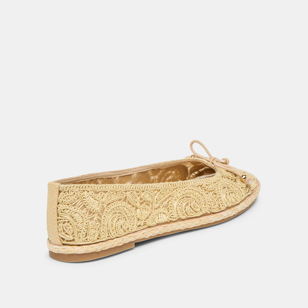 Dolce Vita SHOES | Tianna Lt Natural Raffia Lace Ballet Flats