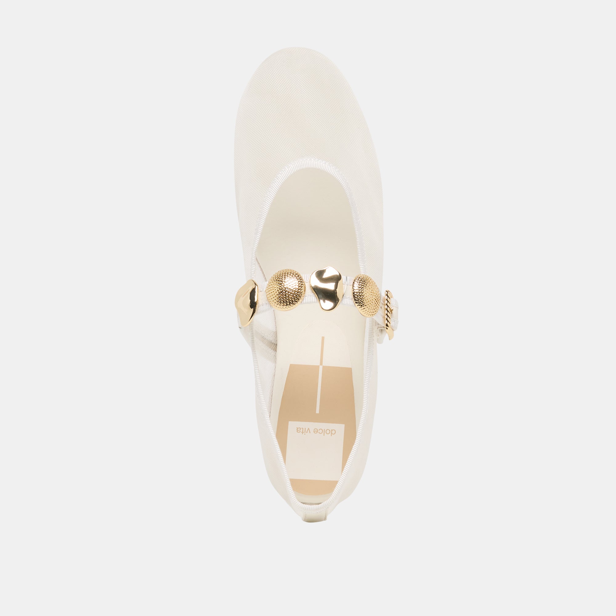 Dolce Vita SHOES | Relan Mesh White Mesh Ballet Flats
