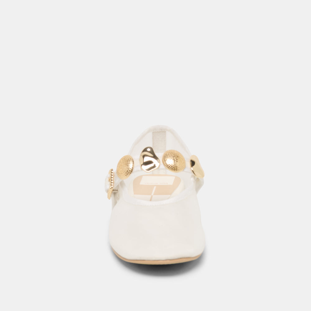 Dolce Vita SHOES | Relan Mesh White Mesh Ballet Flats