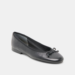 Dolce Vita SHOES | Ritla Wide Black Leather Ballet Flats